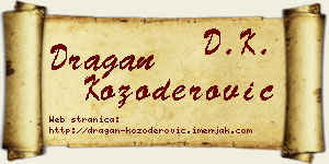 Dragan Kozoderović vizit kartica